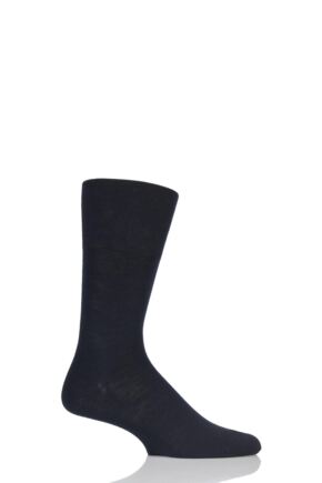 Mens 1 Pair Falke Airport Plain Virgin Wool and Cotton Business Socks