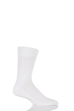 Mens 1 Pair Falke Sensitive London Cotton Left and Right Socks With Comfort Cuff