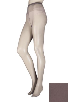 Ladies 1 Pair Elle Tights 15 Denier 100% Nylon Mid Grey