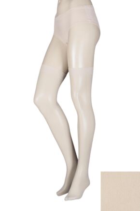 Ladies 1 Pair Elle Stockings 15 Denier 100% Nylon Ivory OS