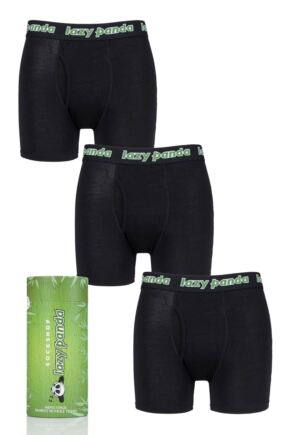 Mens 3 Pack SOCKSHOP Lazy Panda Bamboo Boxer Shorts