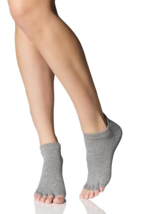 Mens and Ladies 1 Pair ToeSox Half Toe Organic Cotton Low Rise Yoga Socks