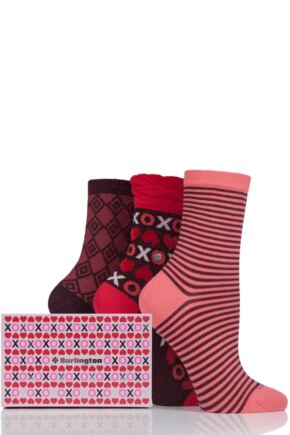  Burlington Valentines Gift Box Cotton Socks