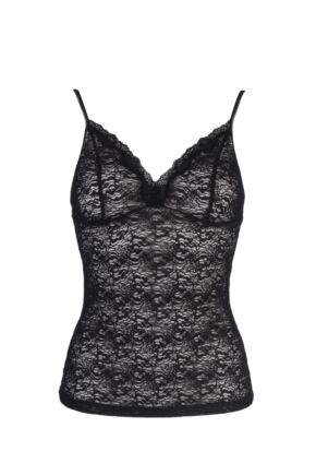 Ladies 1 Pair Kinky Knickers Nottingham Lace Strappy Cami Top In 4 Colours