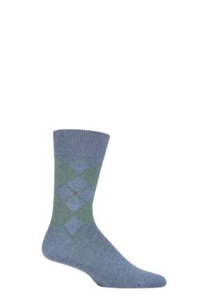 Mens 1 Pair Burlington Organic Cotton Bolton Argyle Socks