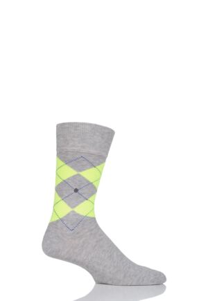Mens 1 Pair Burlington King Argyle Cotton Socks