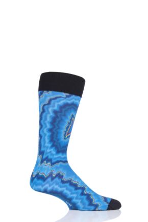 Mens 1 Pair Burlington Hippie Guy Tie Dye Cotton Socks