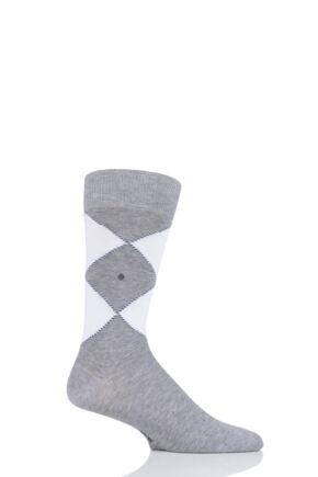 Mens 1 Pair Burlington Organic Cotton Argyle Socks