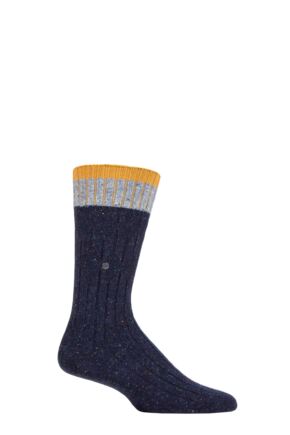 Mens 1 Pair Burlington Crafted Wool Boot Socks