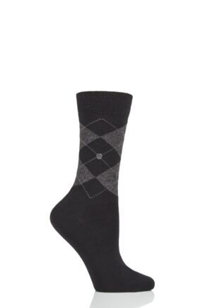 Ladies 1 Pair Burlington Marylebone Lurex Virgin Wool Socks