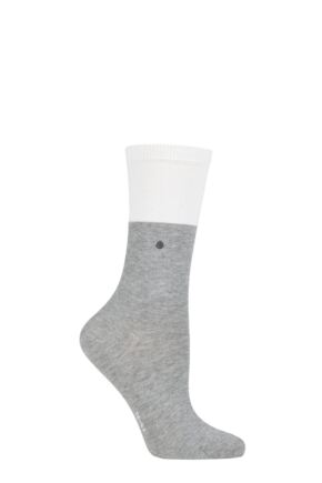 Ladies 1 Pair Burlington Organic Cotton Block Socks