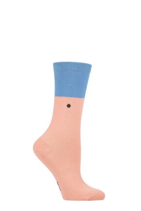 Ladies 1 Pair Burlington Organic Cotton Block Socks