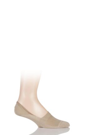 Mens 1 Pair Pantherella Cotton Shoe Liners Light Khaki 7.5-9.5