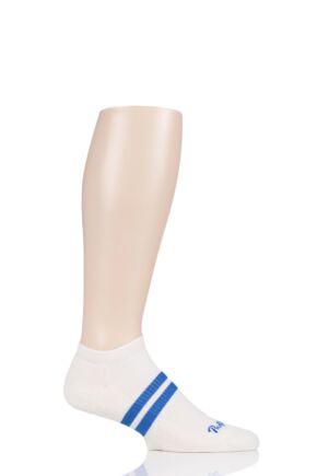 Mens 1 Pair Pantherella Sport Luxe Sprint Trainer Socks Cream 7.5-9.5 Mens