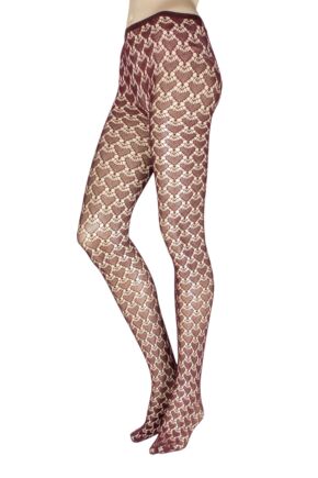 Ladies 1 Pair Falke Emotion Valentine's Day Tights Barolo Small