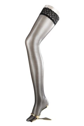 Ladies 1 Pair Falke Shelina 12 Denier Ultra Transparent Hold Ups With Shimmer