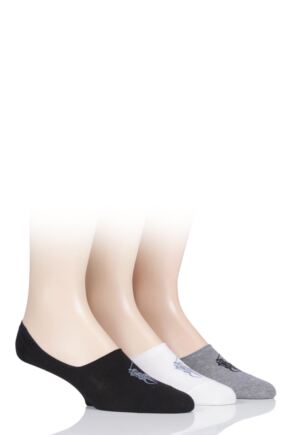 Mens 3 Pair Ralph Lauren Light Weight Cotton Trainer Liner Socks