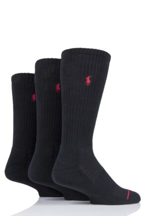 Mens 3 Pair Ralph Lauren Classic Sport Crew Socks