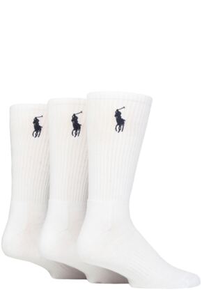 Mens 3 Pair Ralph Lauren Classic Cotton Sport Socks