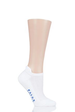 Ladies 1 Pair Falke Cool Kick Cotton Sneaker Socks White 5.5-7 Ladies