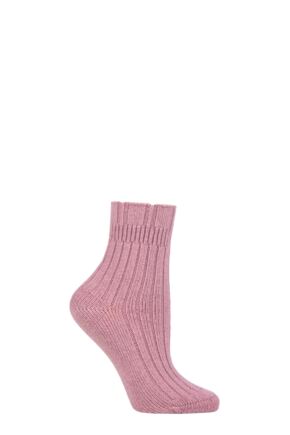 Ladies 1 Pair Falke Ribbed Wool Bed Socks