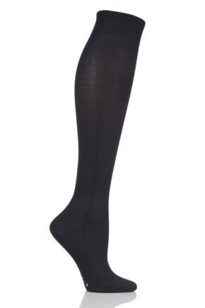 Ladies 1 Pair Falke Strong Leg Energizer Compression Socks Black 37-38 W1