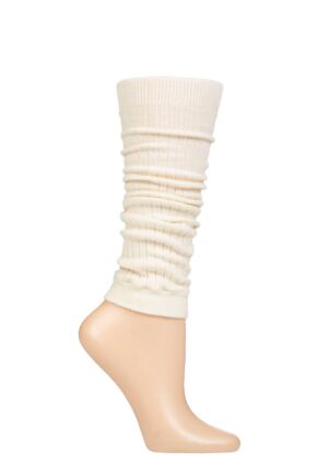 Ladies 1 Pair Falke Cross Knit Organic Cotton Leg Warmers