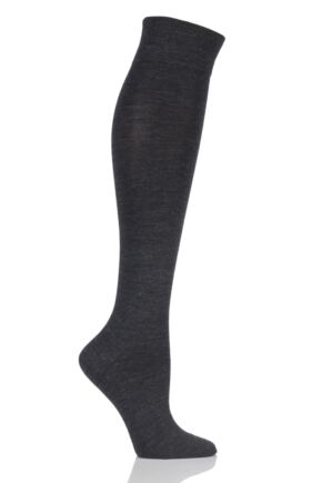 Ladies 1 Pair Falke Sensitive Berlin Merino Wool Left And Right Knee High Socks