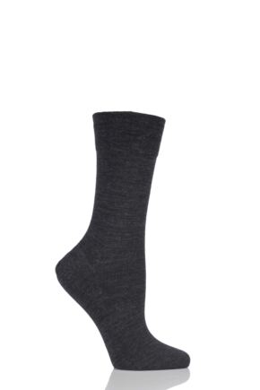 Ladies 1 Pair Falke Sensitive Berlin Merino Wool Left And Right Comfort Cuff Socks