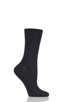 Ladies 1 Pair Falke Sensitive Granada Cotton Comfort Cuff Socks