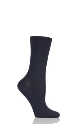Ladies 1 Pair Falke Sensitive Granada Cotton Comfort Cuff Socks
