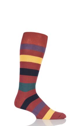 Mens 1 Pair SOCKSHOP of London Bold Broad Stripe Cotton Socks