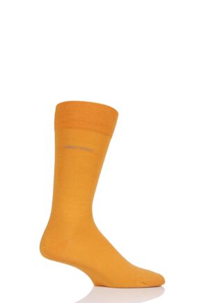 Mens 1 Pair BOSS Marc Plain 98% Combed Cotton Socks Yellow 5.5-8 Mens