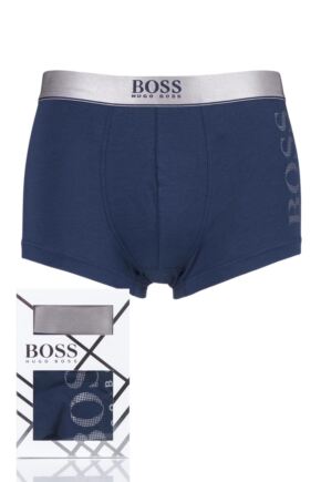 Mens 1 Pack BOSS Plain Cotton Starlight Gift Boxed Boxer Shorts