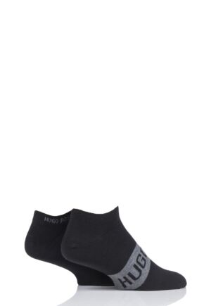 Mens 2 Pair BOSS Logo Combed Cotton Trainer Liner Socks