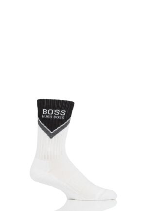 Mens 1 Pair BOSS Combed Cotton Chevron Logo Sports Socks