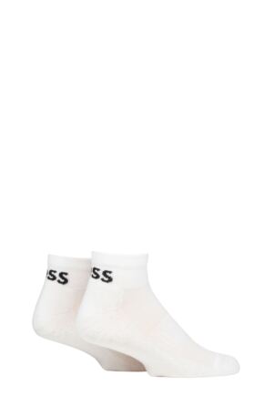 Mens 2 Pair BOSS Soft Cotton Cushioned Sports Ankle Socks
