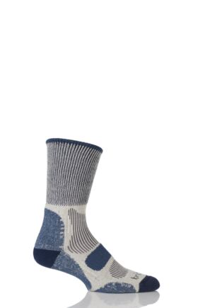 Mens 1 Pair Bridgedale Active Light Hiker Cotton and Coolmax Socks For Summer Hiking