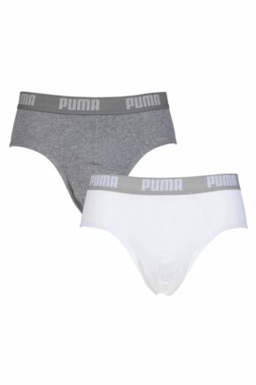 Mens 2 Pack Puma Basic Everyday Cotton Briefs