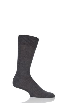 Mens 1 Pair Pantherella Camden Merino Wool Plain Socks