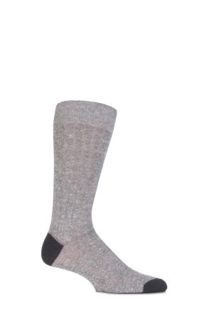 Mens 1 Pair Pantherella Hamada Cotton and Linen Blend Socks