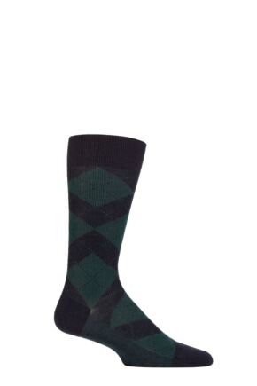 Mens 1 Pair Pantherella Abdale Merino Wool Argyle Socks