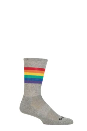 Pantherella 1 Pair Egyptian Cotton Shine Pride Cushioned Sports Socks Light Grey 10-12 UK