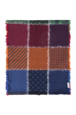Fraas 100% Virgin Wool Blend Patchwork Scarf