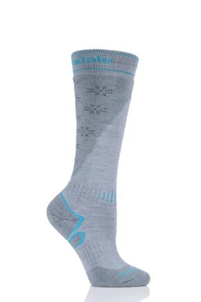 Womens 1 Pair Bridgedale Snowflake Merino Endurance Midweight Ski Socks