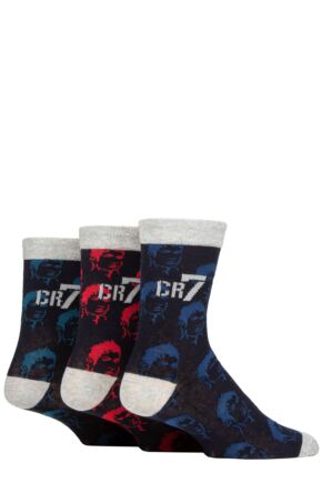 Boys 3 Pair CR7 Cotton Socks