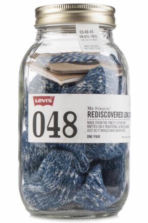 LEVIS GIFT JARRED COTTON VINTAGE CUT SOCKS WITH DARNING KIT