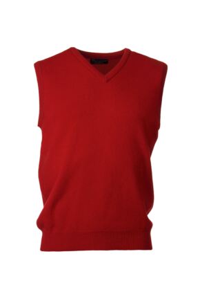 Mens Great & British Knitwear 100% Lambswool Plain V Neck Slipover