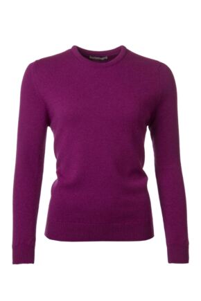 Ladies Great & British Knitwear 100% Lambswool Plain Round Neck Jumper