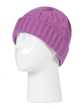 Ladies Great and British Knitwear 100% Cashmere Cable Knit Hat. Made In Scotland
